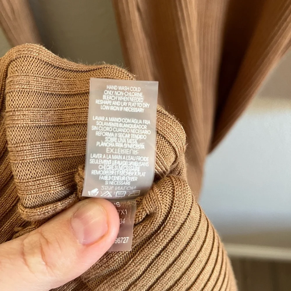 Harper Rose Long Sleeve Ribbed Sweater Dress in Camel Women’s Small - Picture 9 of 9